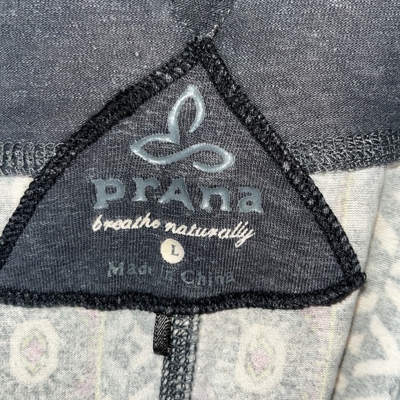 Prana Breath Naturally Summer Light Active Yoga Zip Up Shacket Mosaic Print sz L - Picture 5 of 7